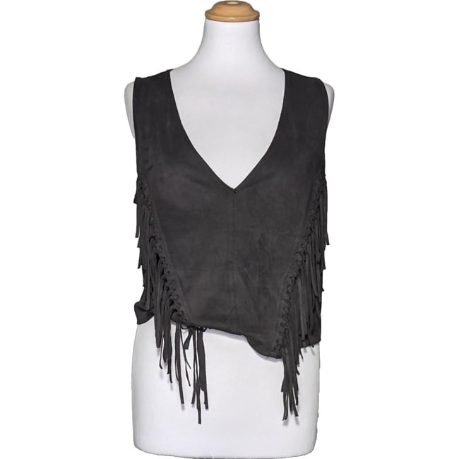 Pull Débardeur Oversize Zara - Taille S (36) - Couleur Bleu Et Blanc Cassé - Occasion