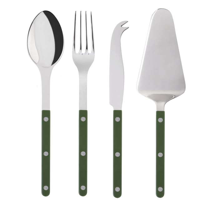 Set Les Essentiels Bistrot - ensemble de 4 couverts de service, Bistrot Couleur vert <span itemprop=