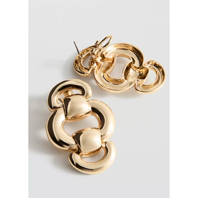 Boucles d’oreilles pendantes relief or <span itemprop=