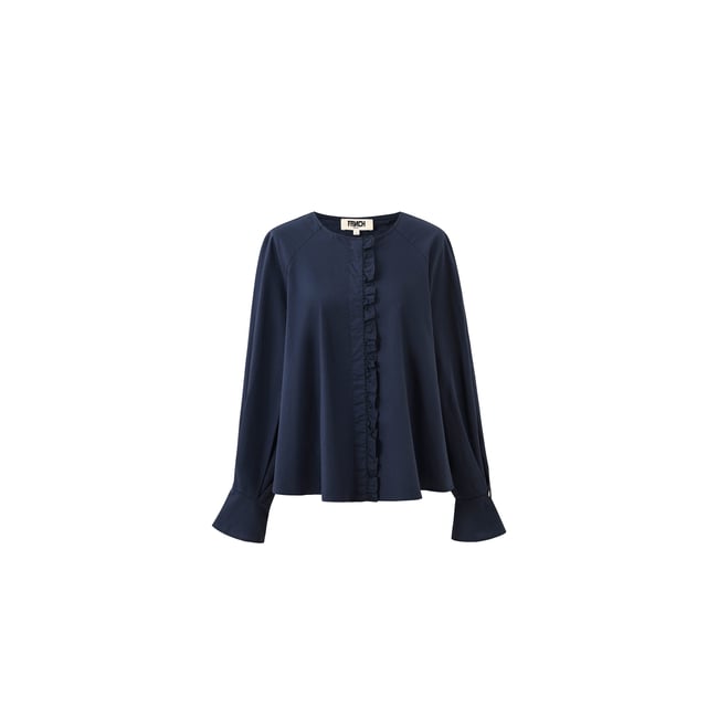 Chemise  en coton ARAGON bleu nuit <span itemprop=