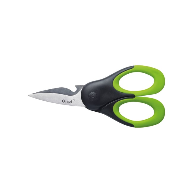 Ciseaux de cuisine 20 cm & Décapsuleur - GRIPI vert <span itemprop=