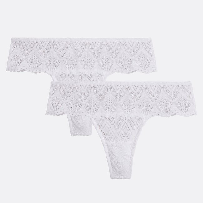 Lote de 2 tangas en encaje, Lison - LA REDOUTE COLLECTIONS
