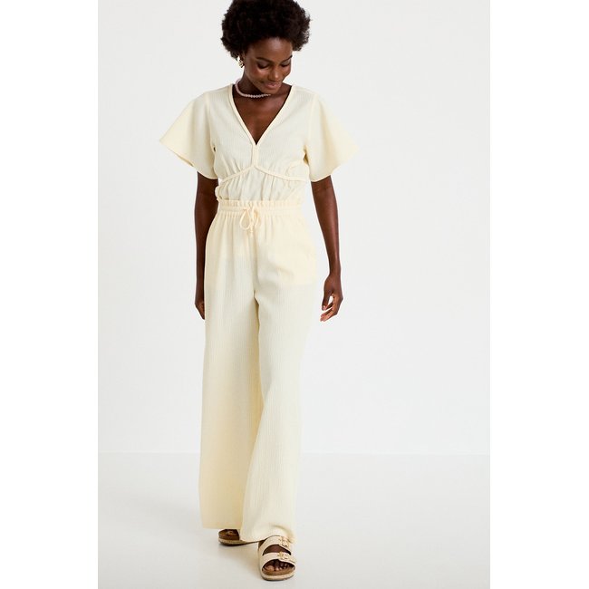 Pantalon large fluide taille haute - CACHE CACHE