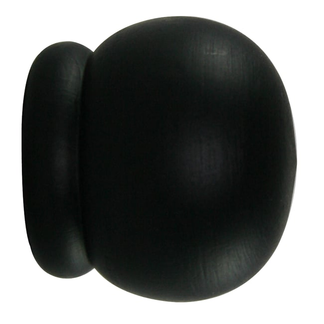Lot de 2 embouts de tringle à rideaux à visser noir <span itemprop=
