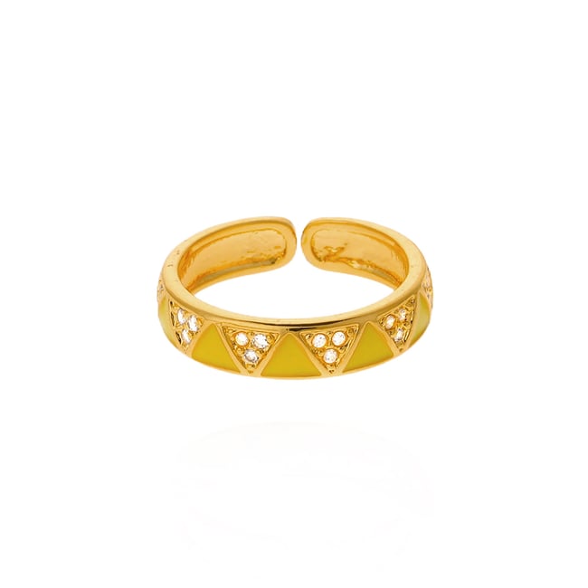 Bague ajustable avec émail coloré et strass YOLANDA - HIPANEMA