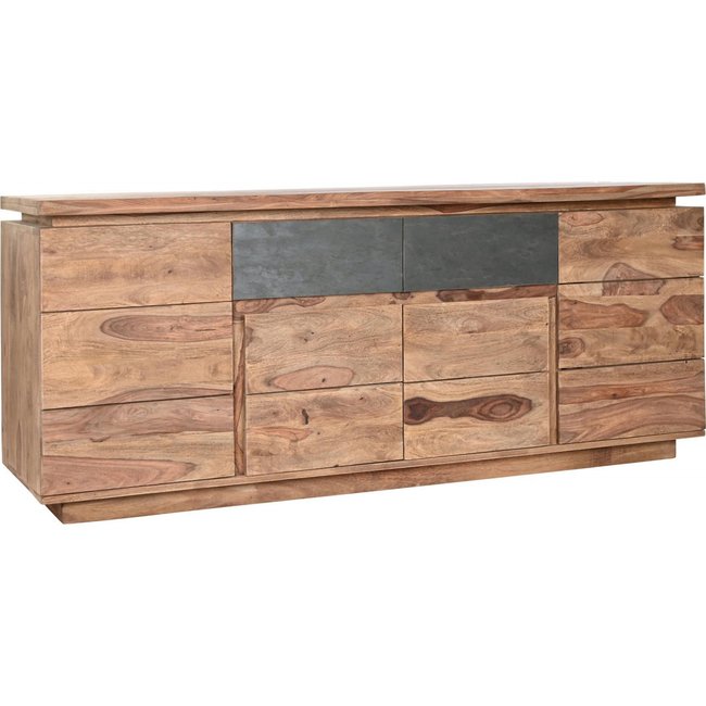 Buffet en sheesham, élégant et chic Couleur sheesham aux nuances de gris naturel <span itemprop=