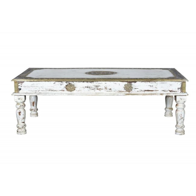 Table basse bronze Couleur blanc <span itemprop=