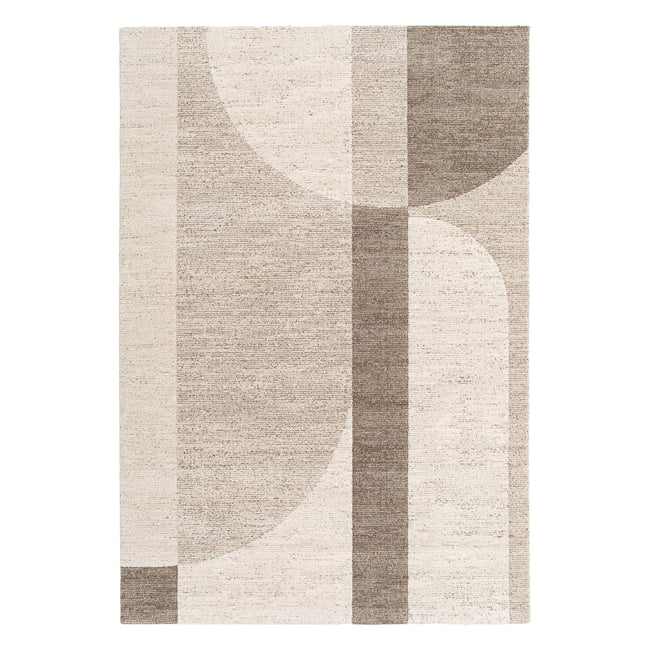 Tapis doux et design MERIDIAN Couleur beige sable <span itemprop=