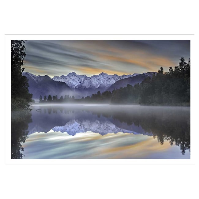 Affiche paysage matin enneigé - HEXOA