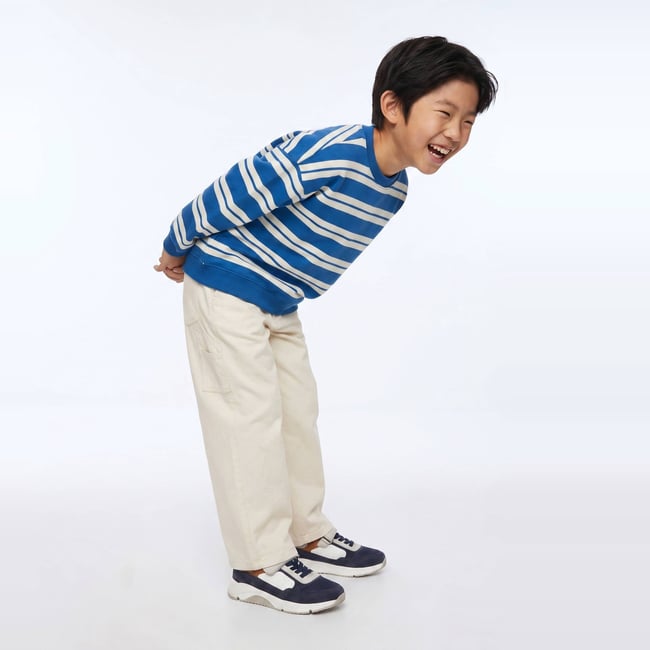 Sweat avec imprimé dos en coton BIO GOTS porcelaine <span itemprop=