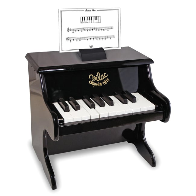 Piano noir 18 touches avec partitions 8296 noir <span itemprop=