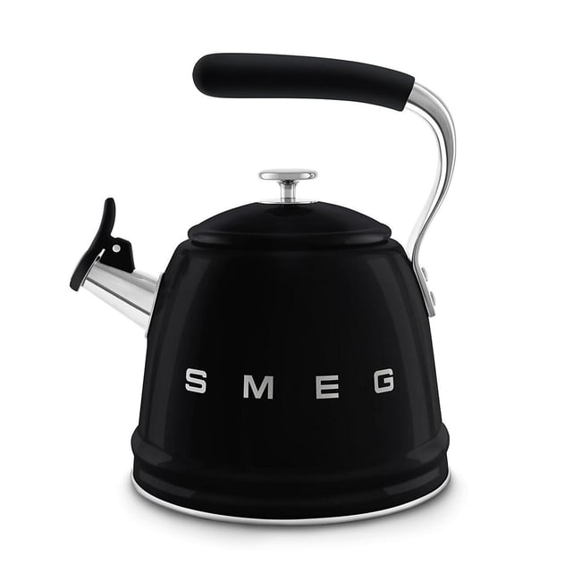 Retro Stovetop Whistling Kettle - WKF01, black, SMEG