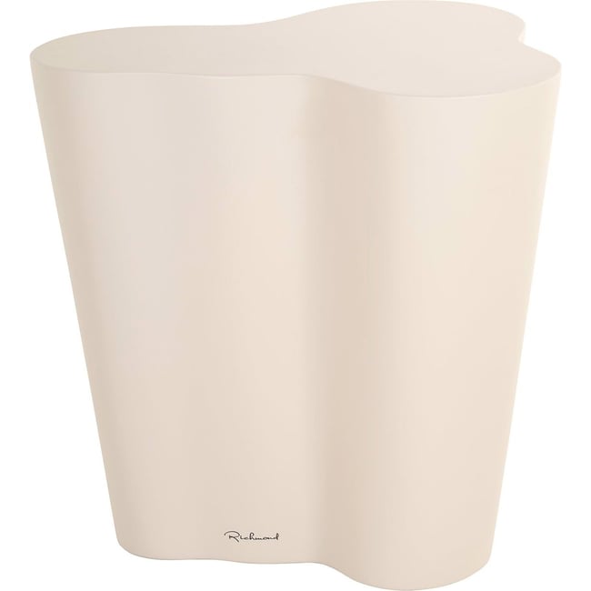 Table d'appoint en ciment forme organique Couleur sable clair effet minéral <span itemprop=
