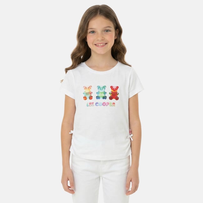 T-shirt manches courtes imprimé, col rond FLORA - LEE COOPER
