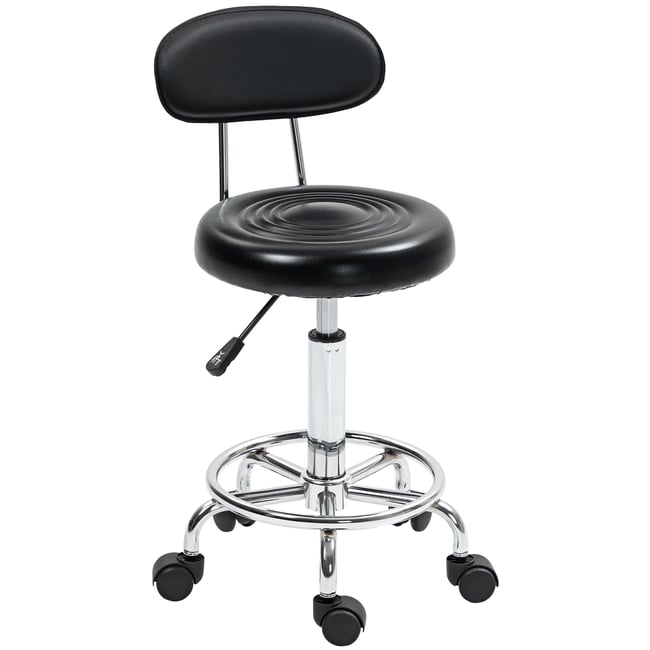 Tabouret de salon Acier Noir Couleur noir <span itemprop=