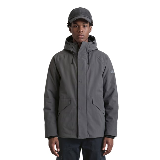 Veste technique coupe classique légèrement rembourré gris <span itemprop=