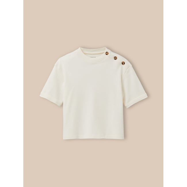 T-shirt  - coton biologique ecru <span itemprop=