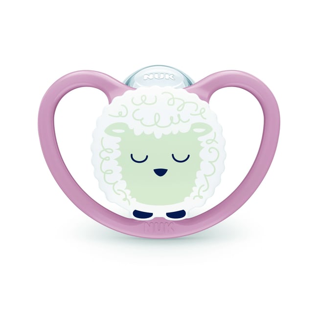 Lot de 2 sucettes Perfect Match Air Nuit 0-6 mois Mouton - Nuk mouton <span itemprop=