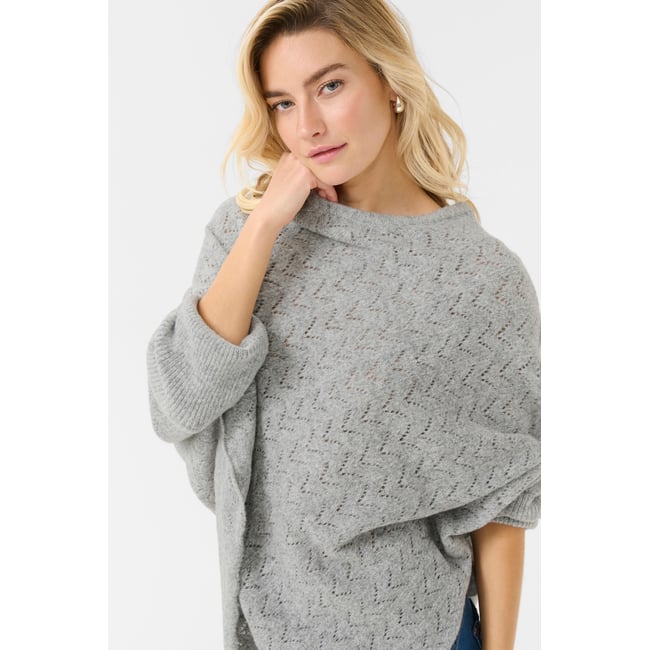 Poncho CRHoliday gris light grey melange <span itemprop=
