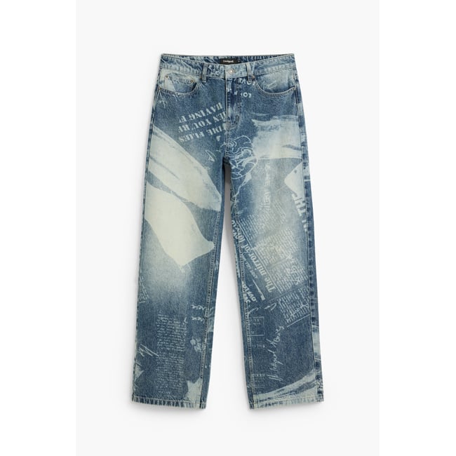 pantalon jean long uni bleu <span itemprop=