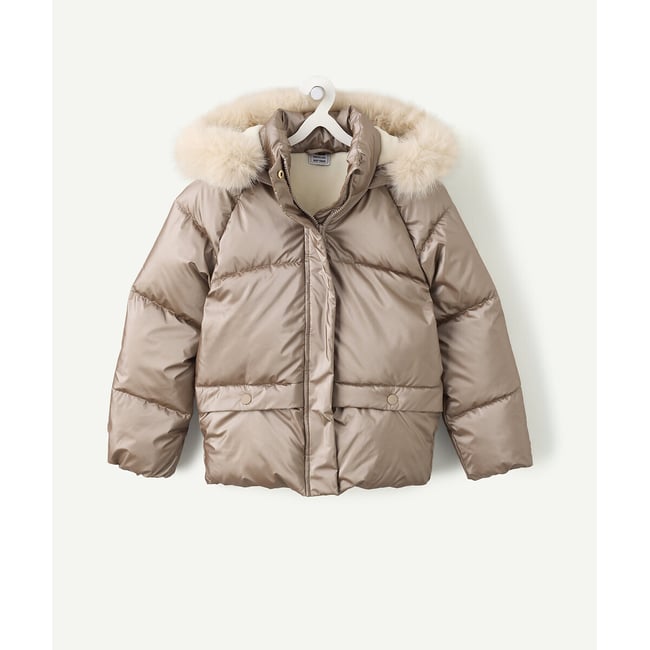 Hooded Padded Jacket, gold-coloured, TAPE A L'OEIL