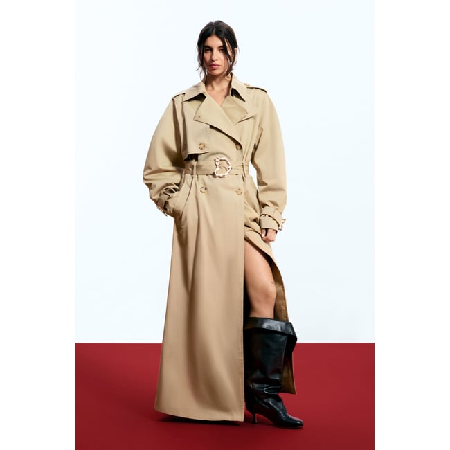 Trench long Egonlab marron <span itemprop=