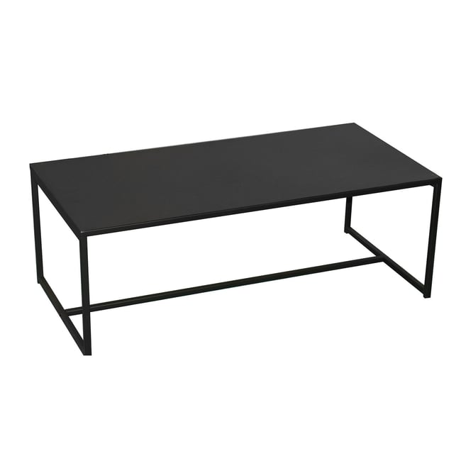 Table basse rectangulaire en métal design industriel MADISON Couleur noir <span itemprop=