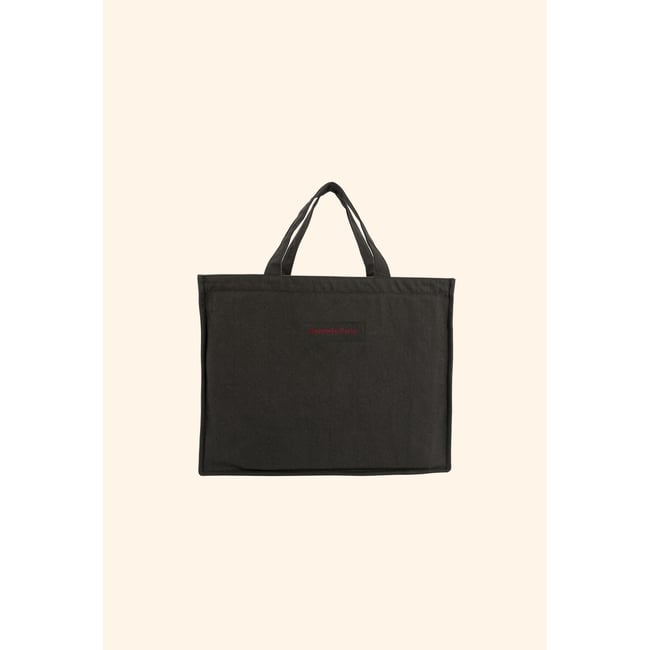 Sac 24h en coton, RAYURES gris agate <span itemprop=