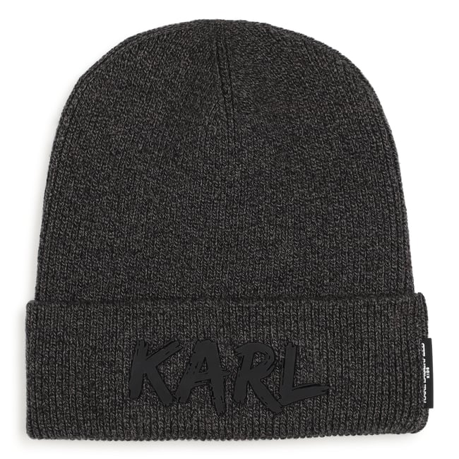 Bonnet en tricot gris fonce chine <span itemprop=
