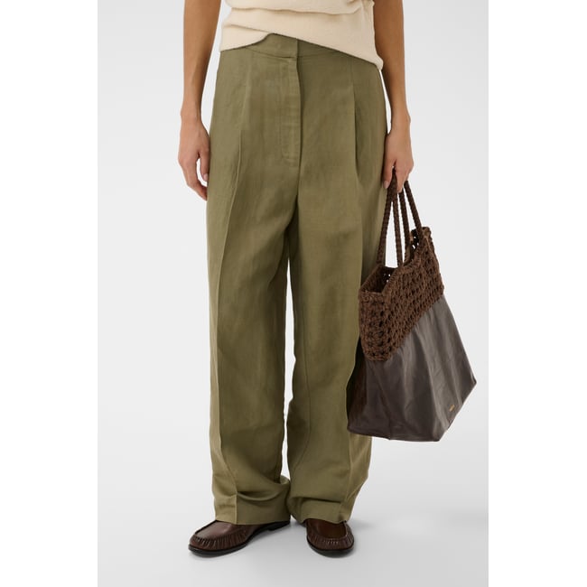 Pantalon de costume vert dusky green <span itemprop=