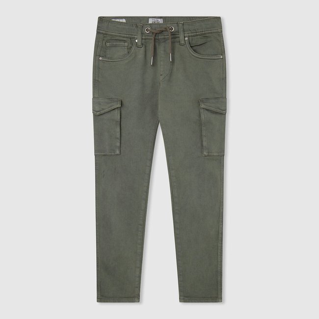 Pantalon cargo vert kaki <span itemprop=