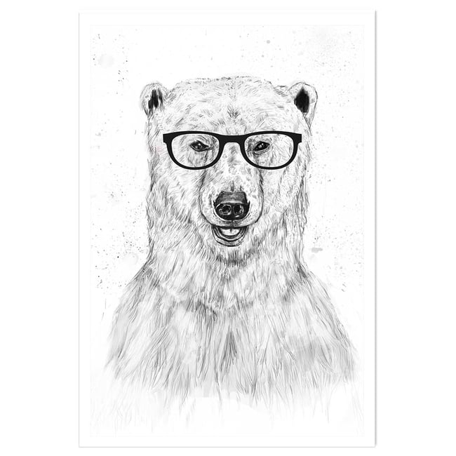 Affiche enfant ours etudiant - HEXOA