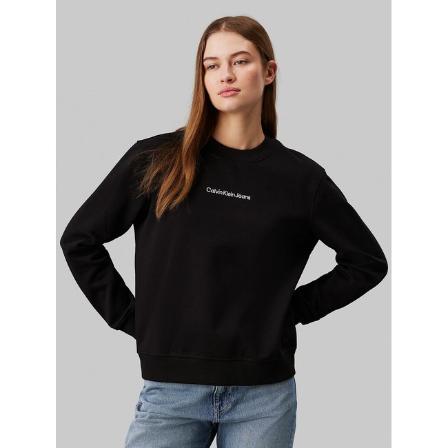 Crew Neck Sweatshirt, black, CALVIN KLEIN JEANS