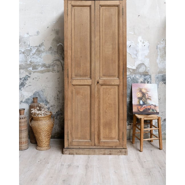 Armoire parisienne en bois Blandine N°532 - Bon état Couleur bois clair <span itemprop=