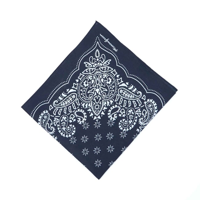 Foulard bandana bleu marine <span itemprop=