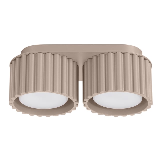Plafonnier Aluminium Taupe Gx53 2 Aura Couleur marron <span itemprop=