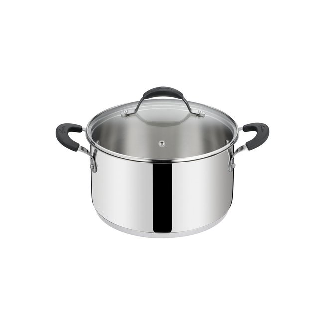 Faitout Ø20 Cm Tempra® Inox Avec Couvercle argent <span itemprop=