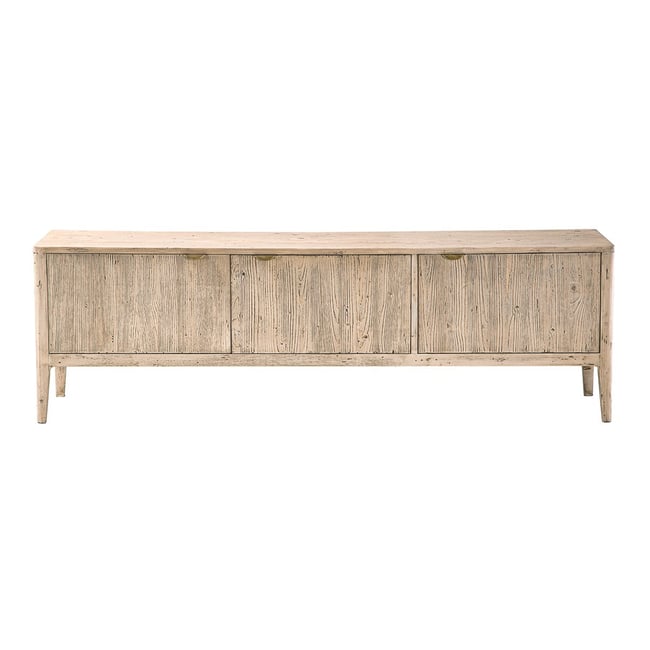 Meuble TV 3 portes - HENRI Couleur bois foncé <span itemprop=
