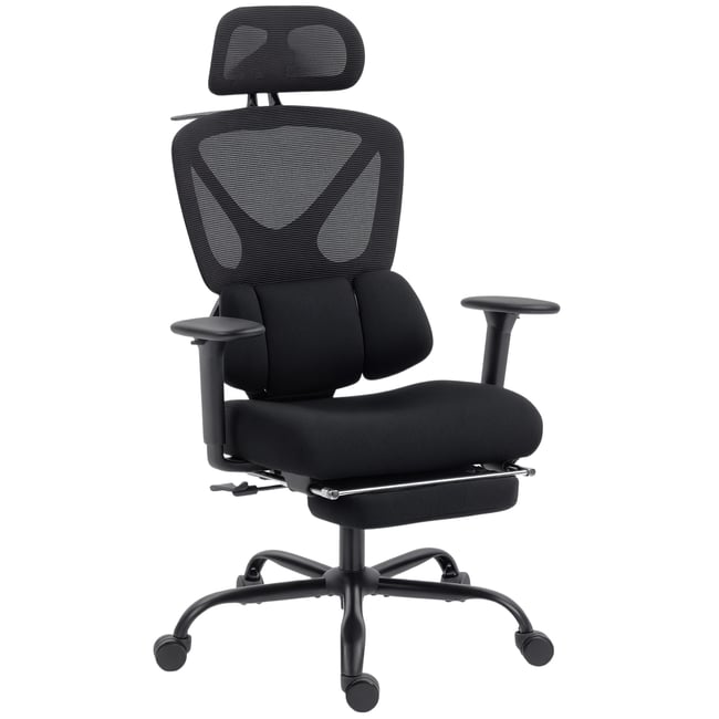 Chaise de bureau Maille (100 % polyester) Couleur noir <span itemprop=