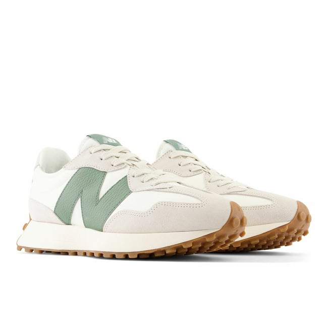 Sapatilhas U327 branco/bege <span itemprop=