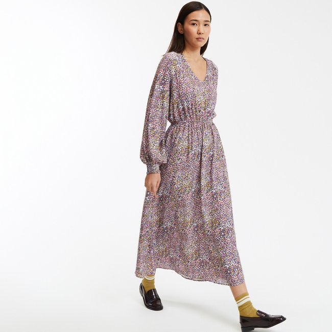 Платье макси с принтом рисунок разноцветный LA REDOUTE COLLECTIONS