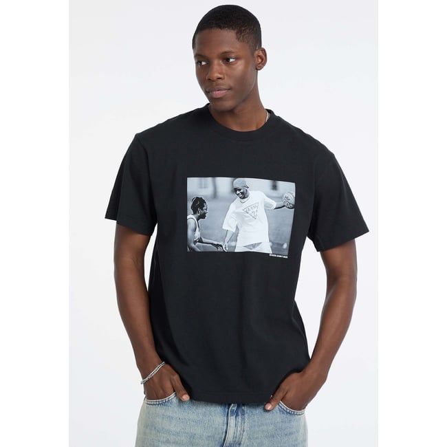 T-Shirt Imprimé Allen Iverson noir <span itemprop=