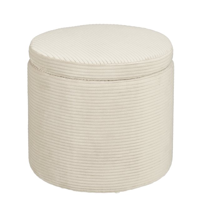 Pouf de rangement YOOLA Couleur blanc cassé <span itemprop=