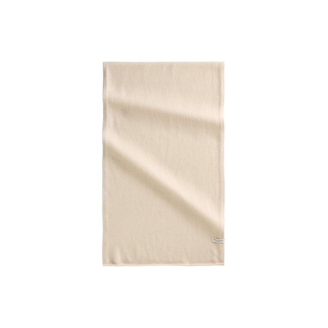 Écharpe en mélange de laine vierge et de cachemire beige <span itemprop=