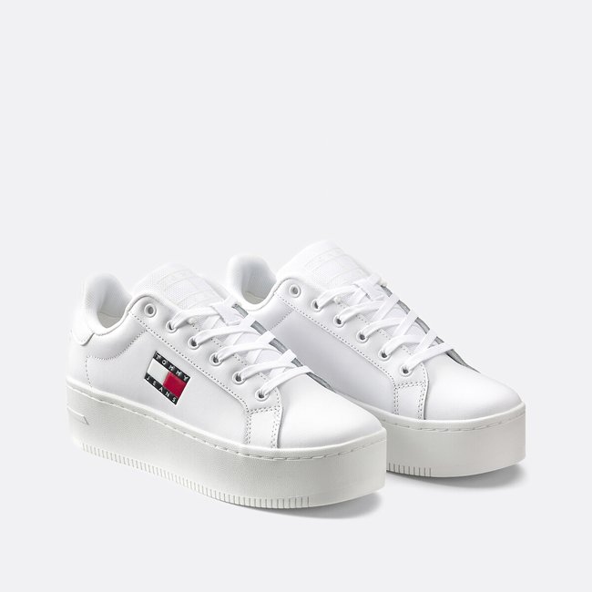 Plattform-Sneakers weiss <span itemprop=