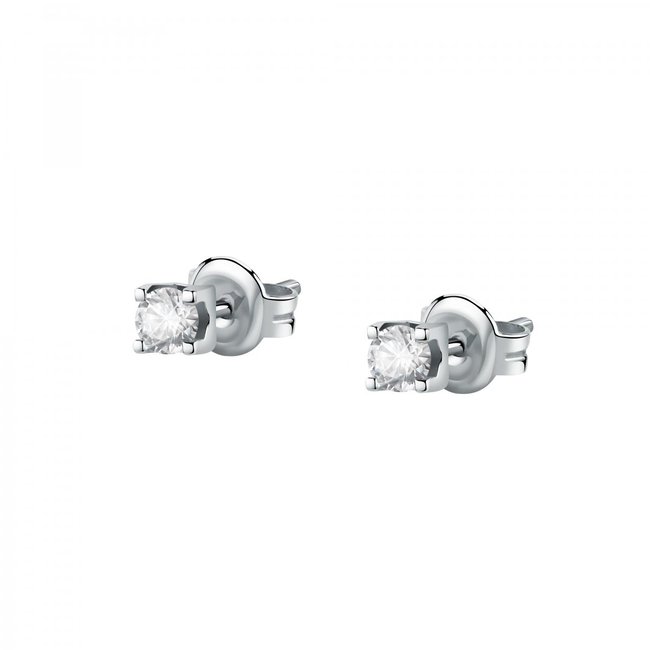 Boucles D'oreilles En Or Blanc 750 argent <span itemprop=