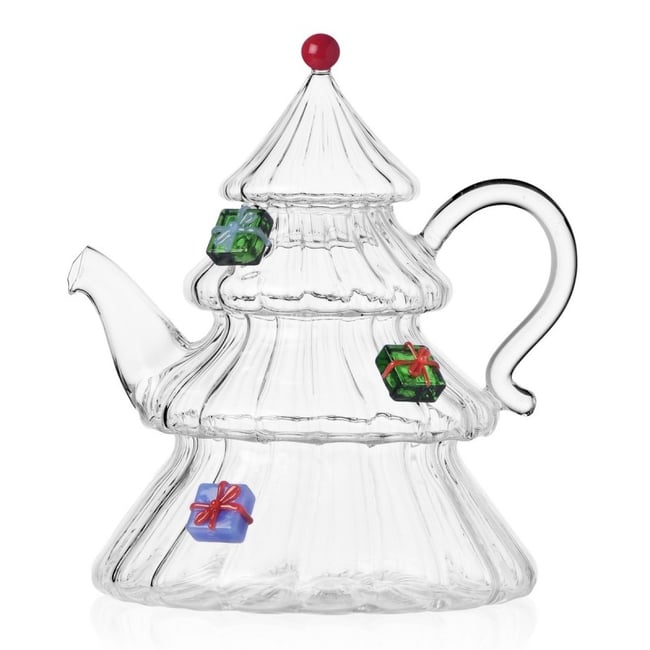 Théière en verre décoration de noël  CHRISTMAS TALES multicolore <span itemprop=