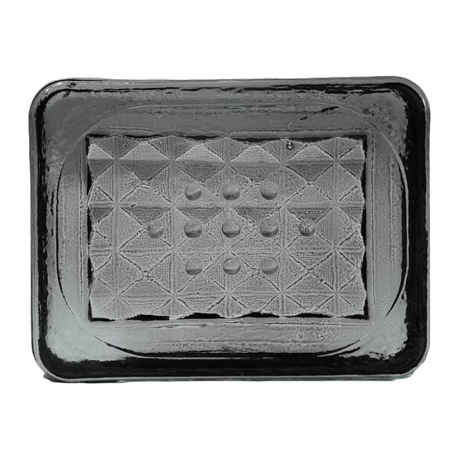 Porte-savon en verre recyclé KRYSTAL - SENSEI MAISON