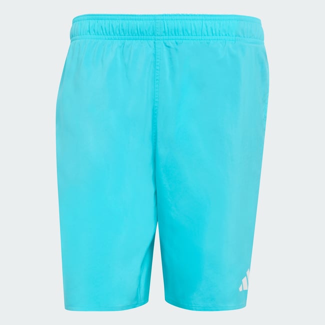 Short de bain uni lucid cyan / white <span itemprop=