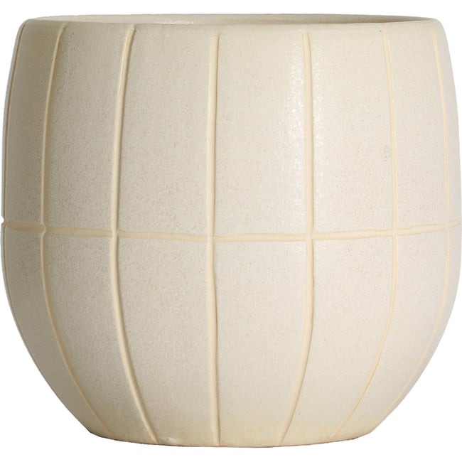 Cache-pot en céramique collection S.CHEWY Couleur beige mat <span itemprop=
